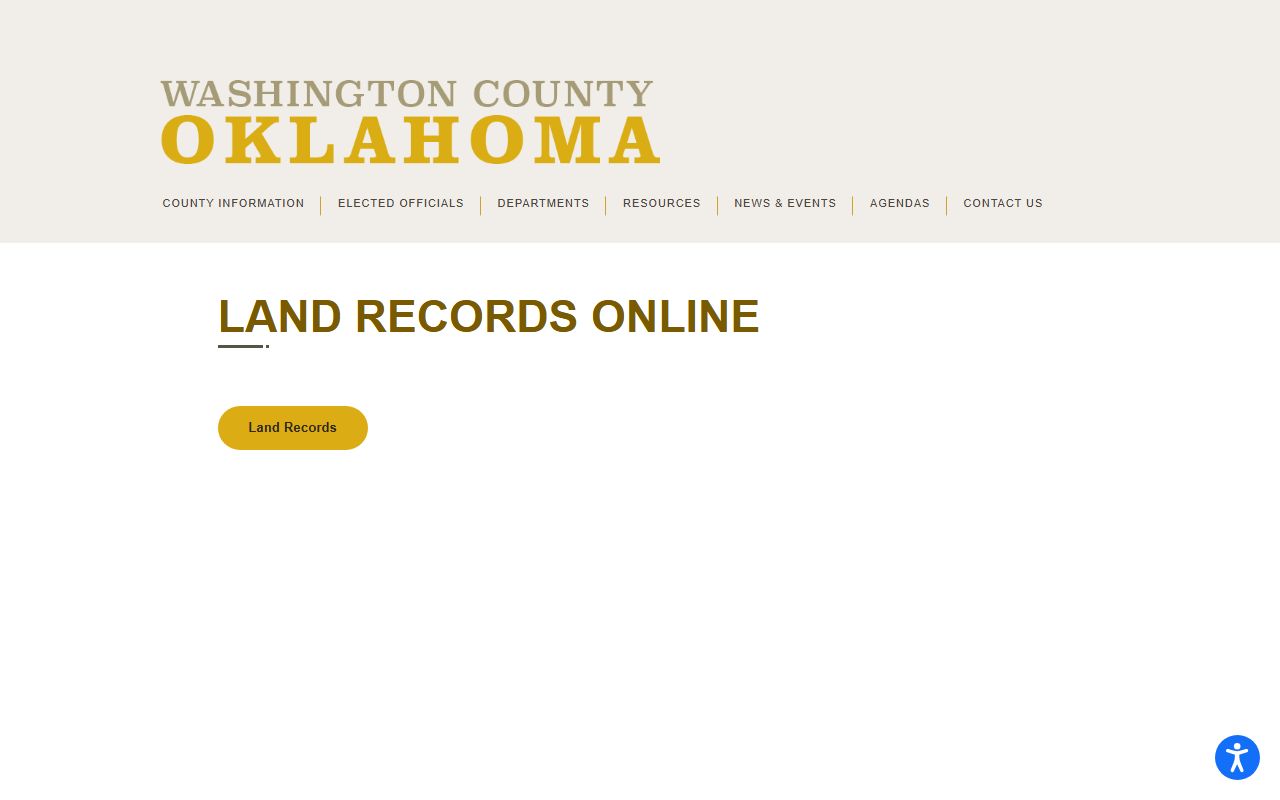 Washington County Clerk land records online page