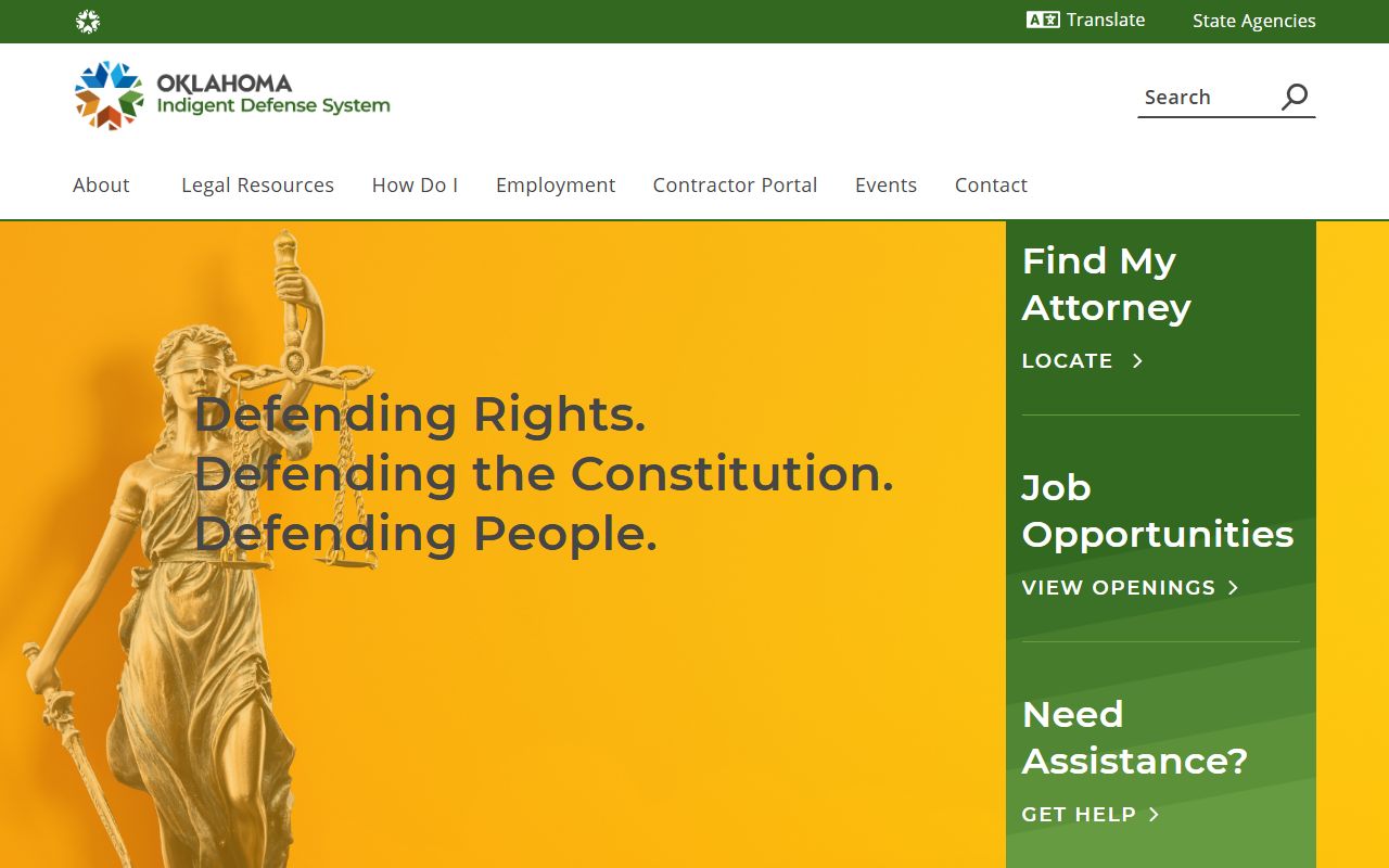 Oklahoma Indigent Defense System serving Washington County District Court defendants