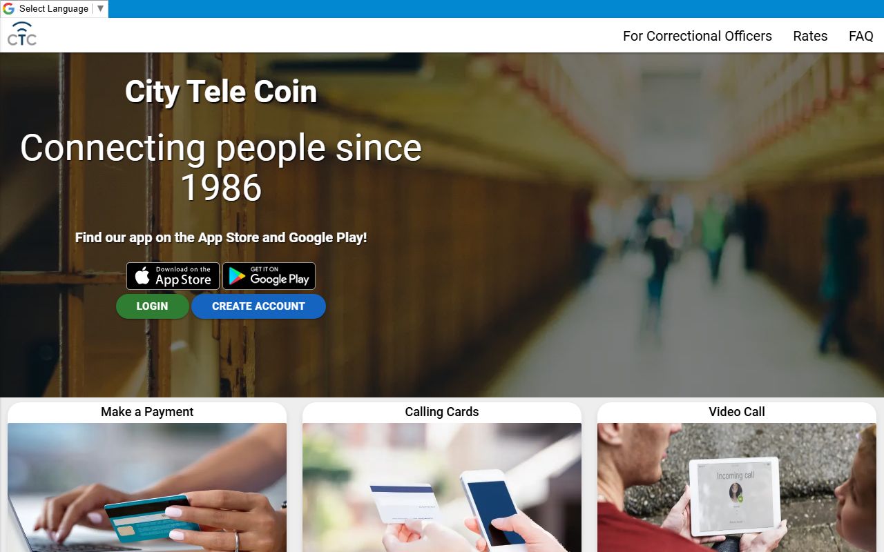 City Tele Coin account setup for Washington County jail video visits