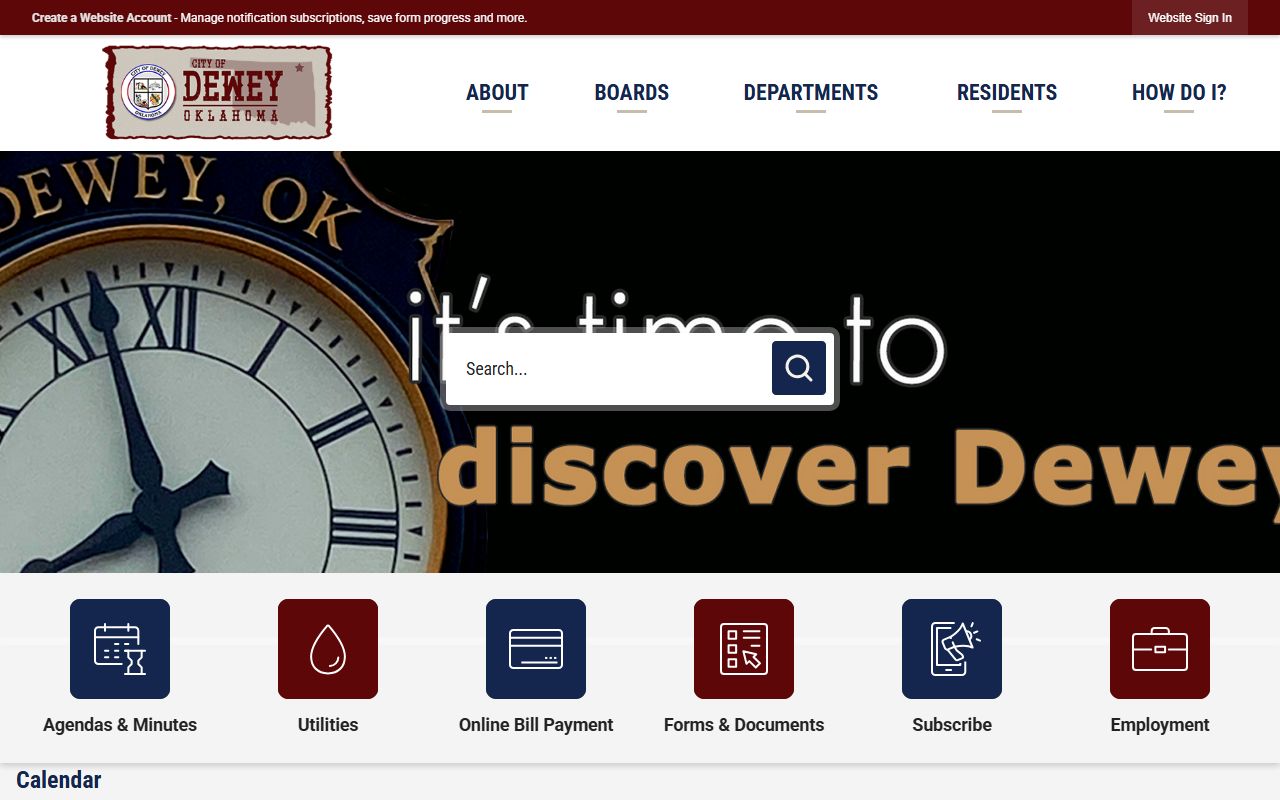 Washington County probate records City of Dewey municipal website